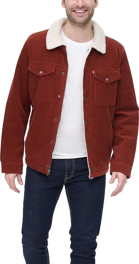 Levis Mens Corduroy Sherpa Trucker Jacketrust The Outerwear Shop