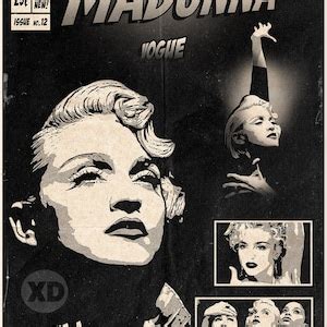 Madonna Vogue Vintage Comic Cover Art Print Etsy