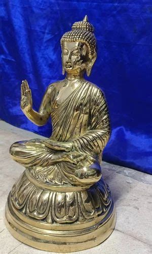 Golden Blessing Lord Buddha Brass Statue Home At Rs In Bengaluru