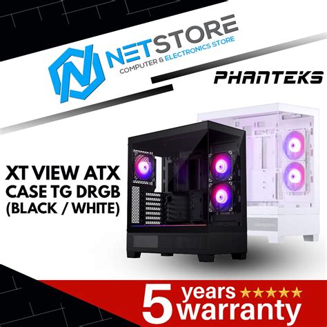 Phanteks Xt View Atx Case Tg Drgb Black White Shopee Singapore