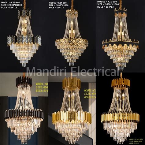 Jual Lampu Hias Gantung Ruang Tamu Crystal Modern Minimalis Diameter