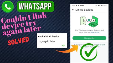 How To Fix Couldn T Link Device Try Again Later Problem Whatsapp Link