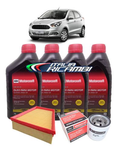 Kit Troca De Oleo W Motorcraft Filtros De Leo E Ar Ford New Ka