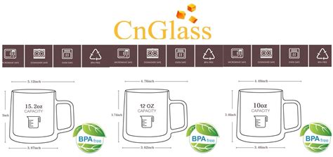 Amazon Hot Cnglass 15ozglass Tea Cup Double Wall Insulated