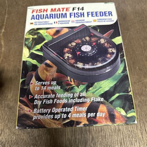 Fish Mate F14 Slow Feed Aquarium Fish Auto Feeder Feeds Up To 14