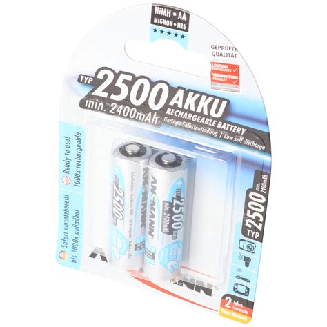 Ansmann Maxe Plus Nimh Akku Mignon Aa 2500mah 2er Blister 5035432