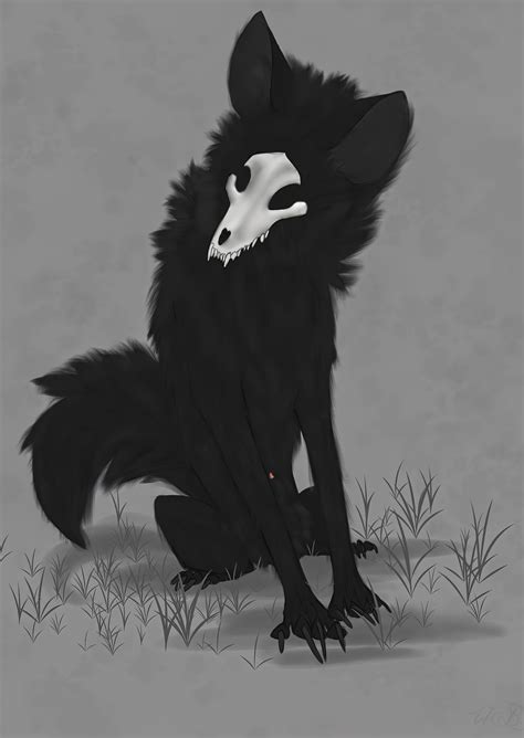 black wolf furry art A cartoon character holding a cell phone in front ...