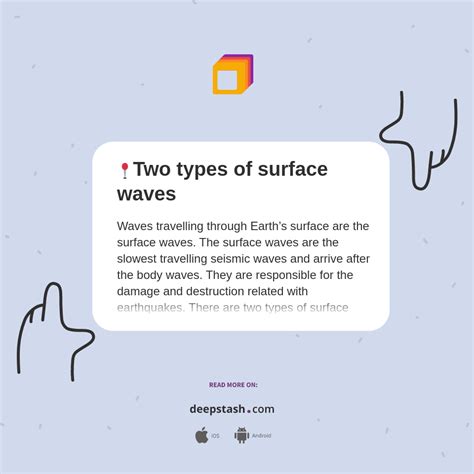 📍Two types of surface waves - Deepstash