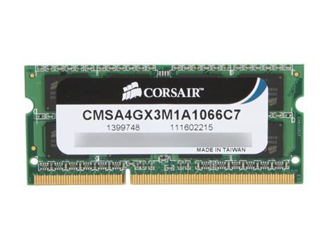 CORSAIR 4GB 204-Pin DDR3 SO-DIMM DDR3 1066 (PC3 8500) Memory for Apple ...