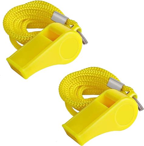 Shubeieumi 2 Pcs Plastic Whistles Whistle With Lanyard Coaches