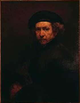 Rembrandt Selbstbildnis 1659 Kunstdruck Leinwandbild Gerahmtes Bild