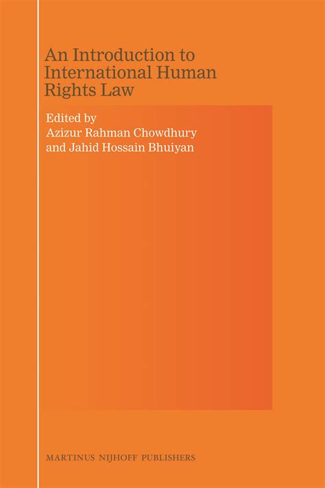 An Introduction To International Human Rights Law Brill