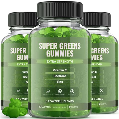 Dr Emy S Super Greens Gummies Superfood Fruit Flavor Healthy