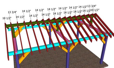 12x20 Backyard Pavilion Gable Roof Plans Myoutdoorplans Free Woodworking Plans And