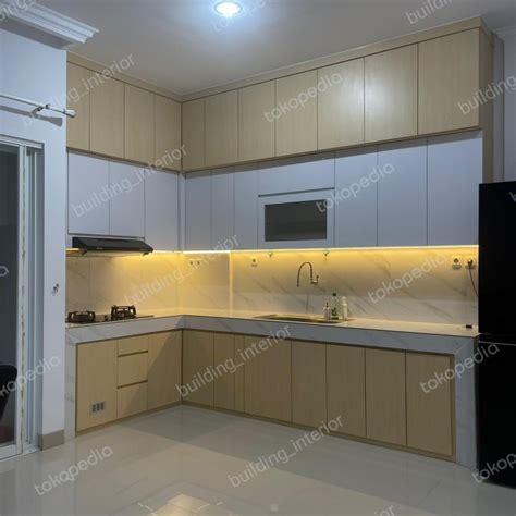 Jual Kitchen Set Minimalist Hpl Custom Lemari Dapur Kota Depok