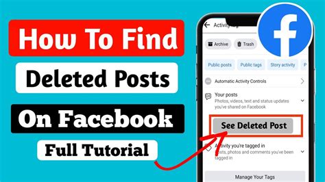 How To Find Deleted Posts On Facebook How To See Deleted Facebook