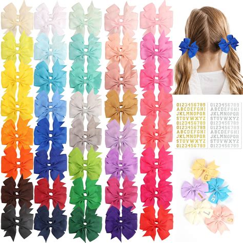 Amazon ALinmo 80pcs Baby Girls Clips 3 Grosgrain Boutique Solid