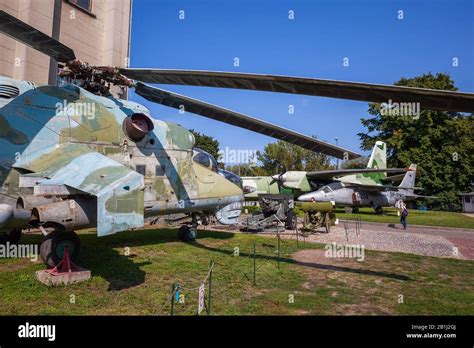 Mil Mi-24D Hind D attack helicopter gunship in Polish Army Museum (Muzeum Wojska Polskiego) in ...