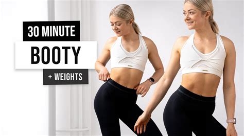 30 MIN KILLER BOOTY BURN Workout With Weights No Repeat Home