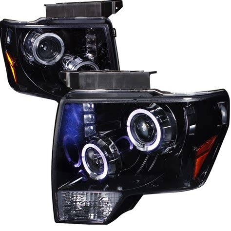 2LHP F15009G TM Spec D Projector Headlights With Dual LED Halos Fits