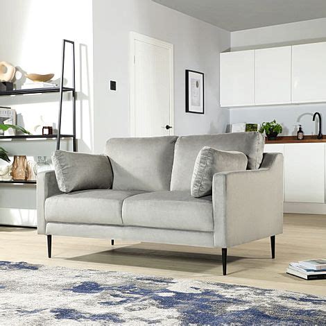 Hepburn Grey Velvet Seater Sofa Furniture And Choice