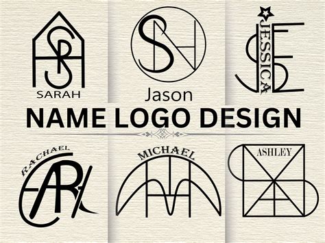 Custom Name Logo Design Minimalist Logo Name Logo Monogram Name Logo