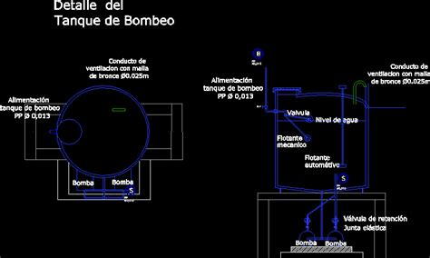 Detalle De Tanque De Reserva En DWG 245 51 KB Librería CAD