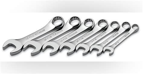 7 Piece 12 Point Superkrome Short Combination Wrench Set No 86247 Vehicle Service Pros