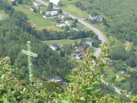 Vue du haut du Mont St Pierre Mont Saint Pierre Gaspésie Québec