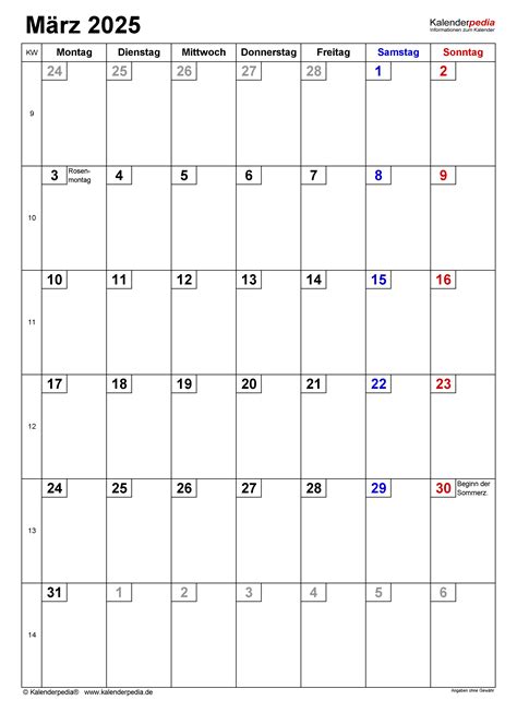 Kalender M Rz Als Pdf Vorlagen