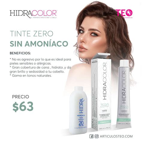 Tinte Hidracolor Sin Amoniaco 90 Gr Incluye Peroxido GRATIS