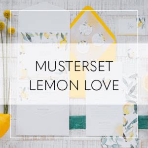 Musterset Papeterie Lemon Love Farbgold Shop