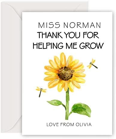 Personalised Thank You Teacher Cards Custom Teacher Gifts Cards For