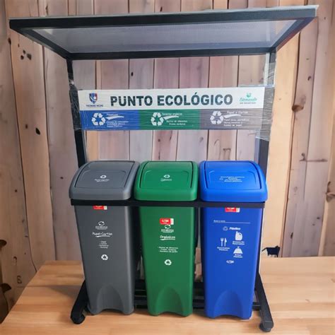 Punto Ecológico De 53 Litros Tres Tachos Biomundo Ecuador