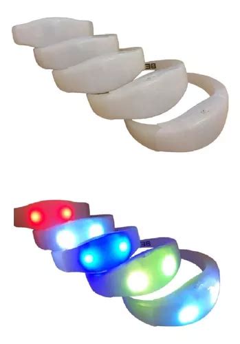 Pack 30 Pulsera Led Audiorítmica Fiesta Concierto Rgb Envío gratis