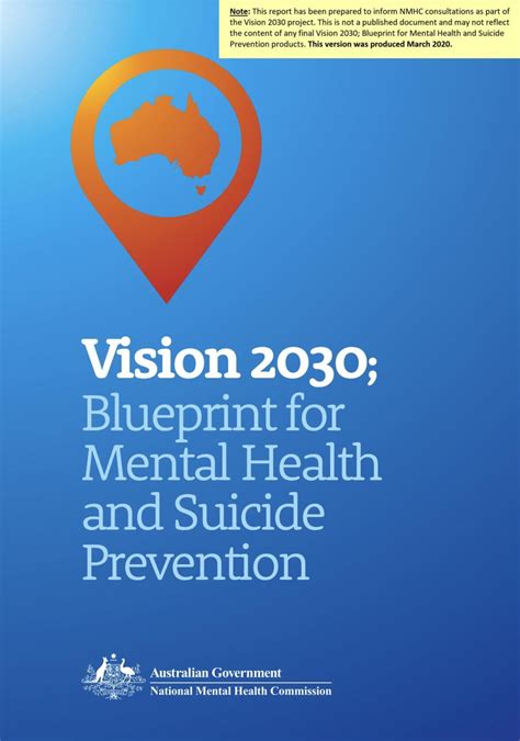 Vision 2030 Blueprint For Mental Health And Suicide Prevention