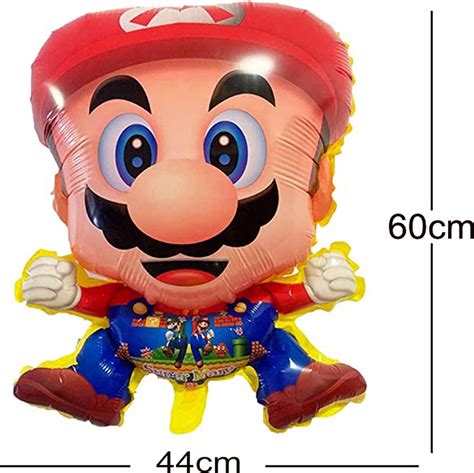 Ensemble De Ballons Super Mario 60x44cm Ballon Aluminium Super