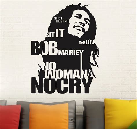 Pinturas Murais Bob Marley Wall Decal Sticker Decor Sticker No Woman No