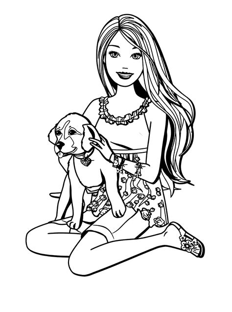 Barbie Coloring Pages For Girls Toddlers And Adults Print Color Craft