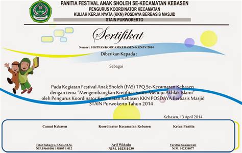 Cyan Printing Cetak Sertifikat Kegiatan