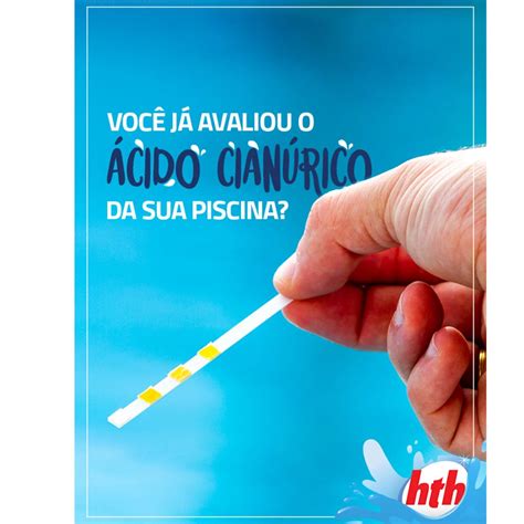 Fita Teste Medidor De Cloro Ph Alcalinidade Acido Cianúrico HTH Zizi