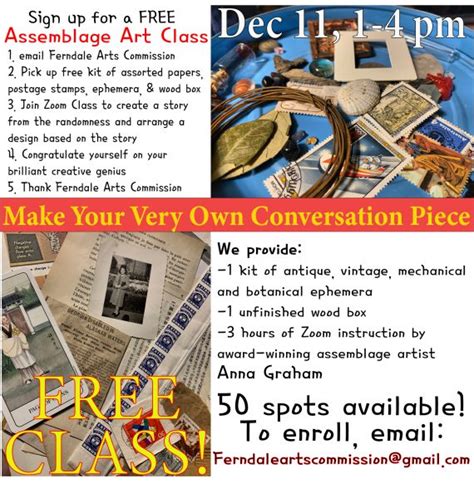 Ferndale Arts Commission Offers Free Assemblage Art Class | City of Ferndale