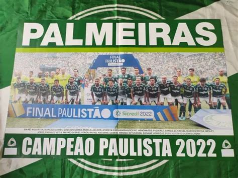 Pôster Gigante Palmeiras Campeão Paulista 2022 Parcelamento sem juros