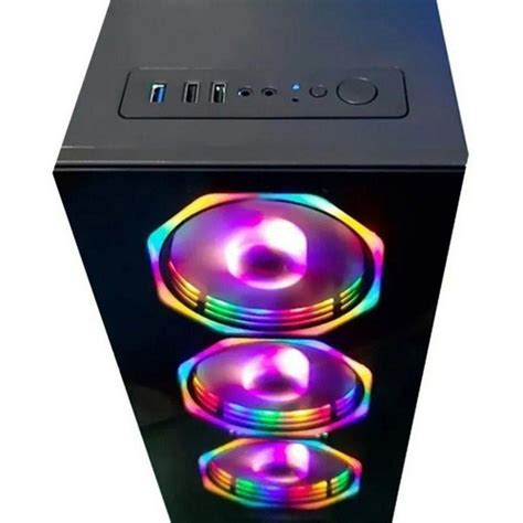 Gabinete Gamer 4 Fan Cooler LED RGB TX 030 TENDMIX COMÉRCIO ONLINE