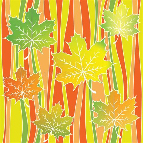 Stylized Leaves on Background. Interior Design Wallpaper Stock Vector - Illustration of ...