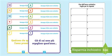 Flashcards Fine Scuola Hecho Por Educadores Twinkl