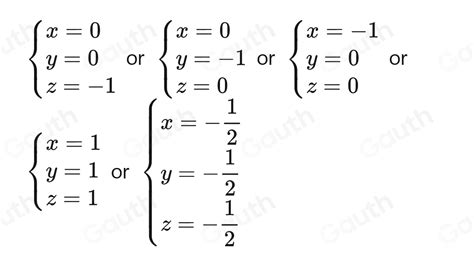 Solved Cuantas Soluaones Tiene El Sistema Y 2 Z 2 X Z 2 X 2 Y X 2 Y 2 Z 1 [algebra]