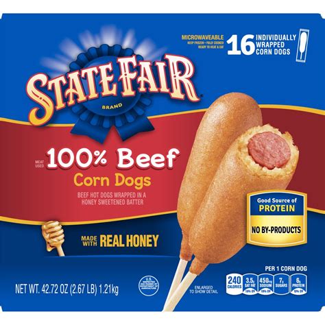 State Fair® 100% Beef Corn Dogs, 16 Count (Frozen) - Walmart.com - Walmart.com