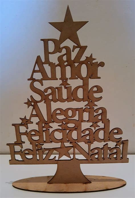 Árvore De Natal Desejos Boas Vibrações Mdf Paz Amor Saúde Elo7