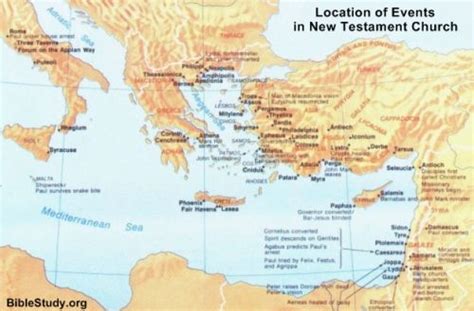 Important Events In New Testament Church Map New Testament Early